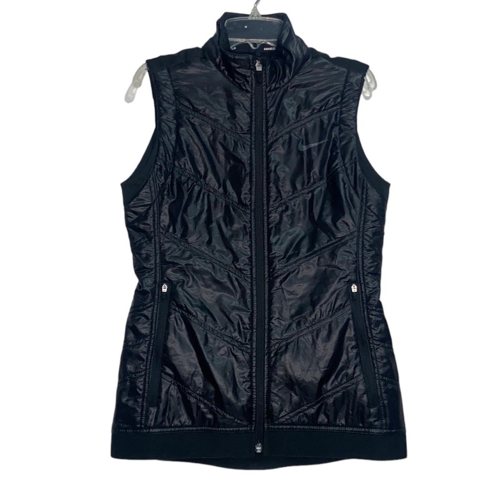 Nike Golf Full Zip Goose Down Puffer Vest Black Women's Size Small